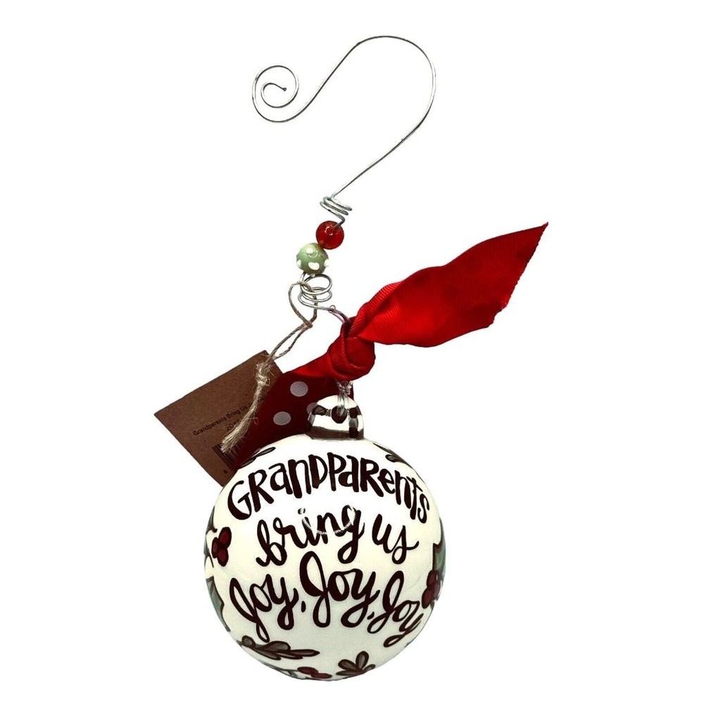 Laura Kirkland Designs Christmas Ornament Glory Haus Grandparents Bring Joy 5’’